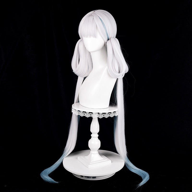 BoomCosplay Spiel Wuwa Cosplay Denia Pink Lila Blau 100cm Perücke