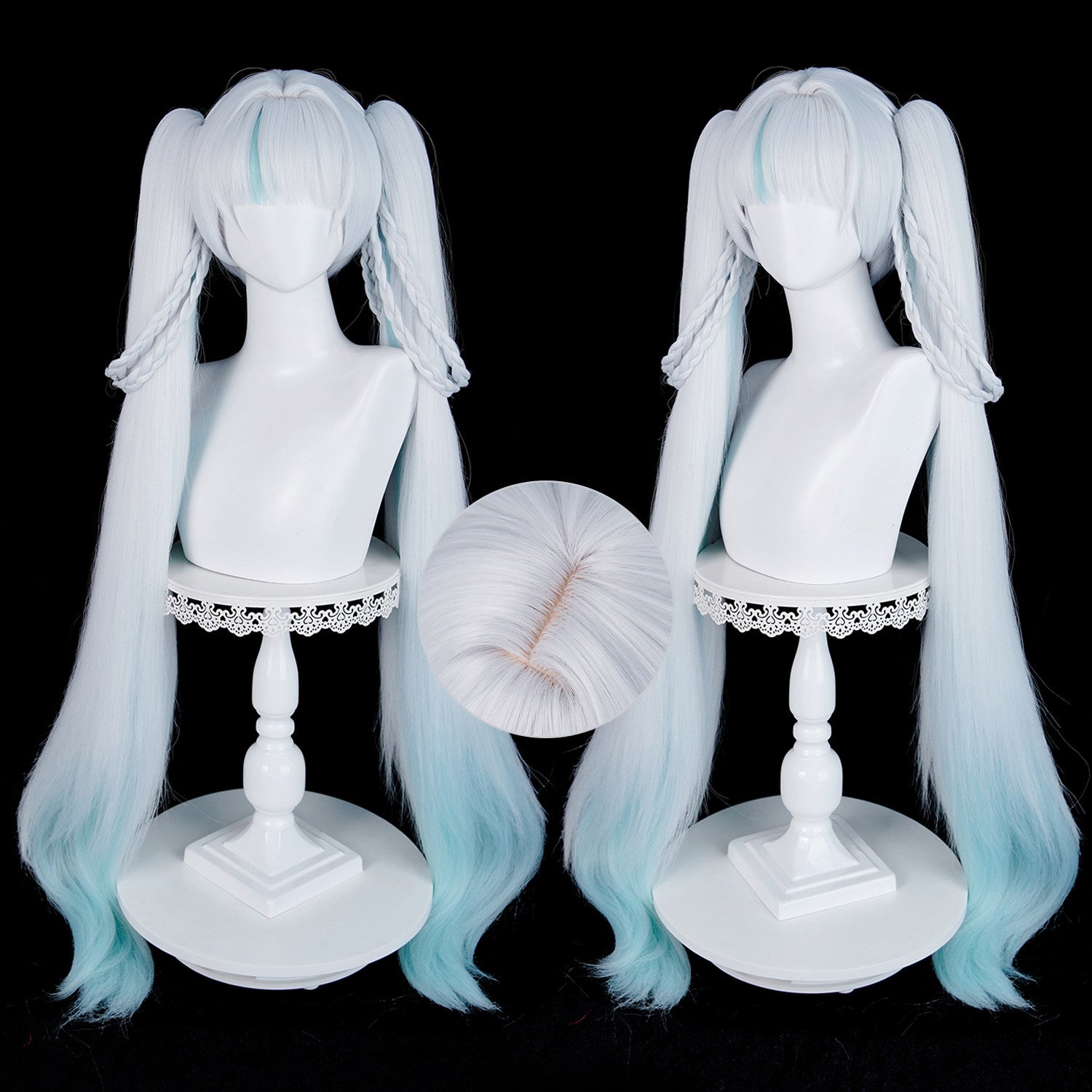 BoomCosplay Spiel HSR Cosplay Evanescia Perücke 40cm rosa Perücke