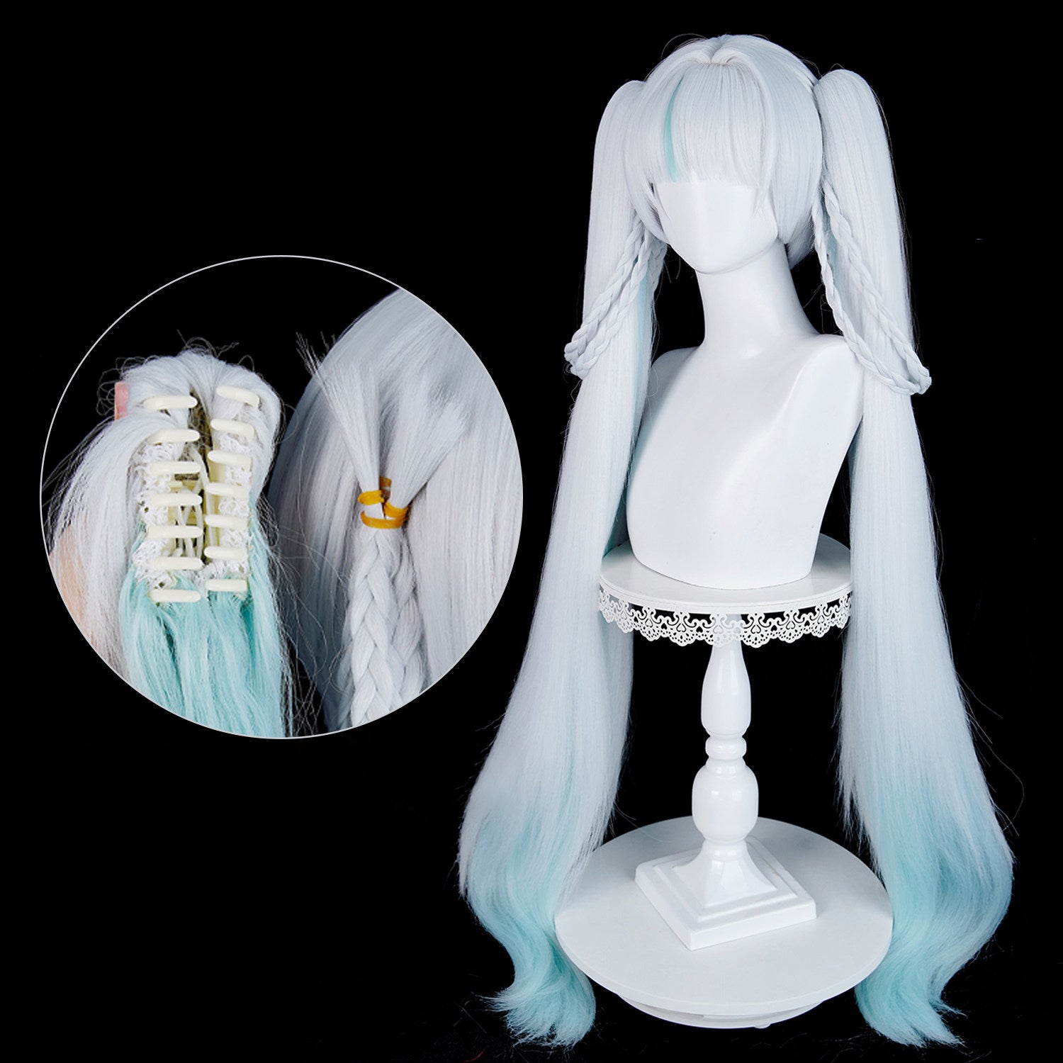 BoomCosplay Spiel HSR Cosplay Evanescia Perücke 40cm rosa Perücke