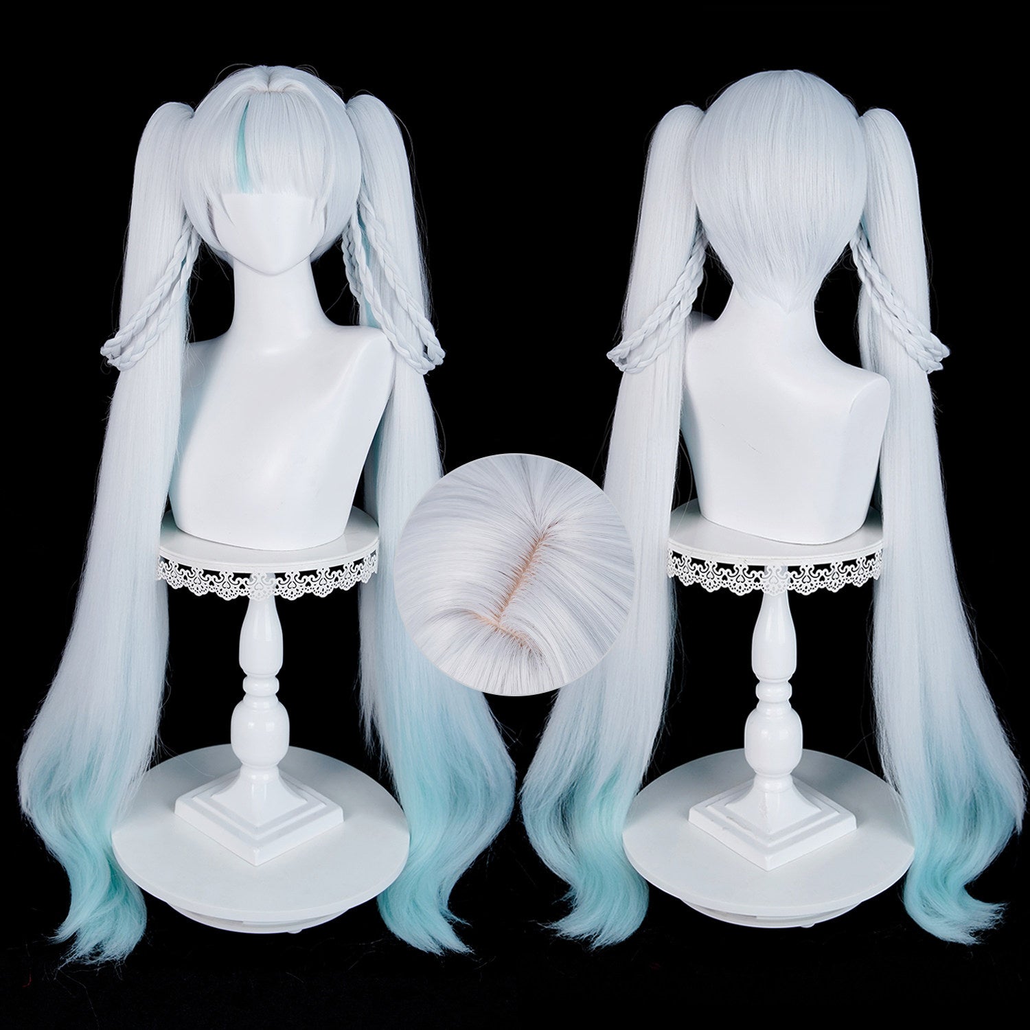 BoomCosplay Spiel HSR Cosplay Evanescia Perücke 40cm rosa Perücke