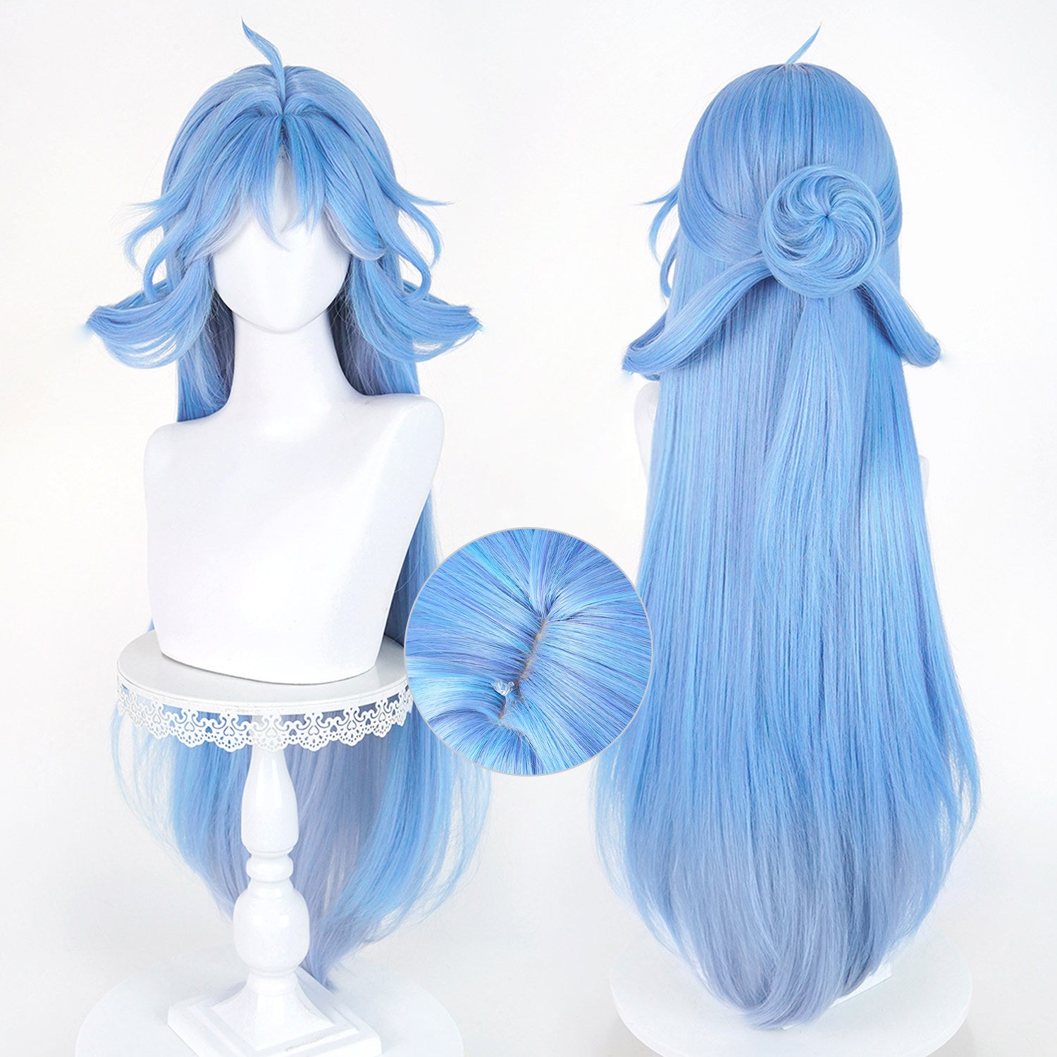 BoomCosplay Game WuWa Cosplay Qingxiao Custom Color 90cm Wig