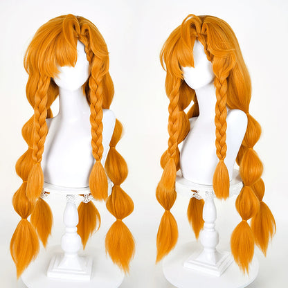 BoomCosplay Game WuWa Cosplay Sigrika Orange 88cm Wig