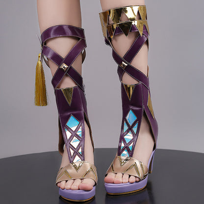 BoomCosplay Game HSR Cosplay Evanescia Schwarze Schuhe