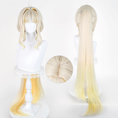 BoomCosplay Spiel Wuwa Cosplay Denia Pink Lila Blau 100cm Perücke