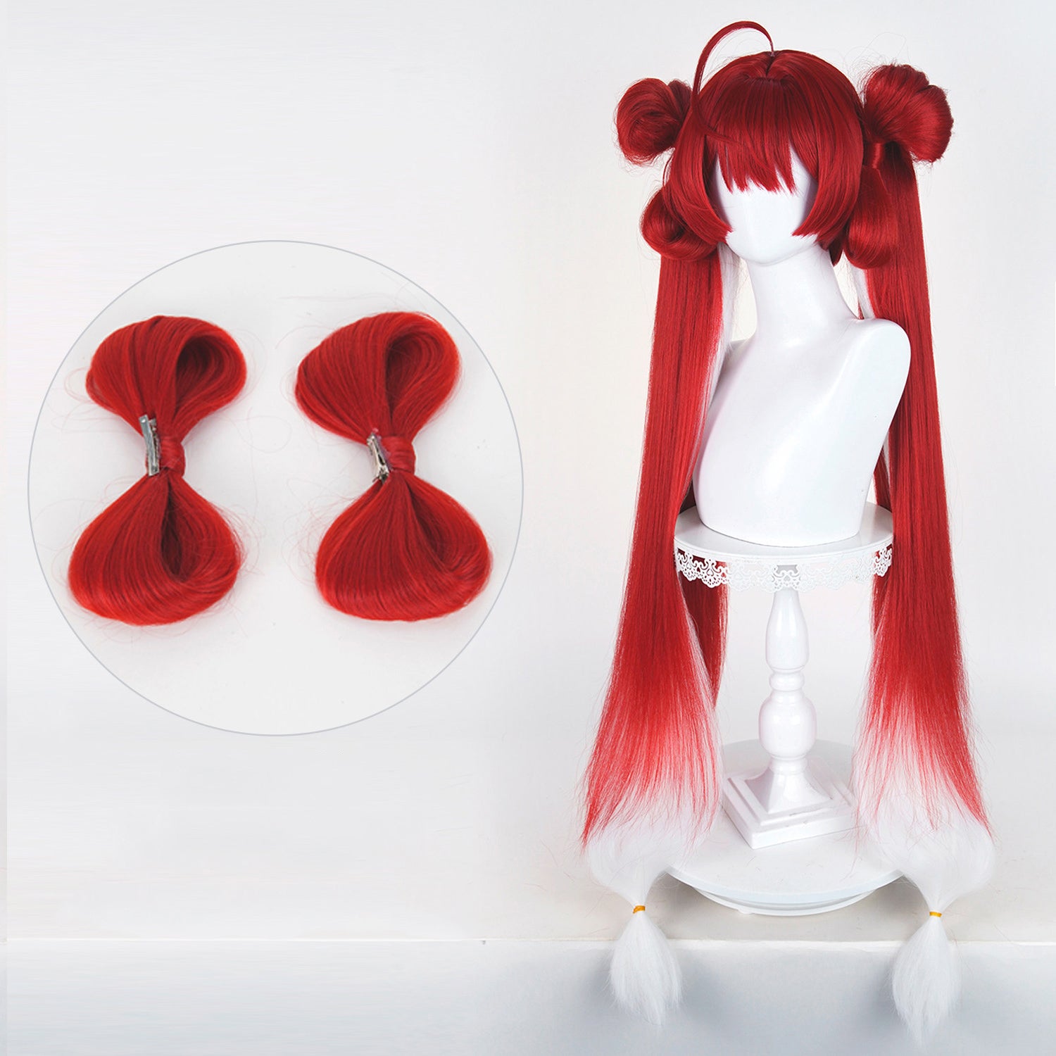 BoomCosplay Spiel Wuwa Cosplay Denia Pink Lila Blau 100cm Perücke