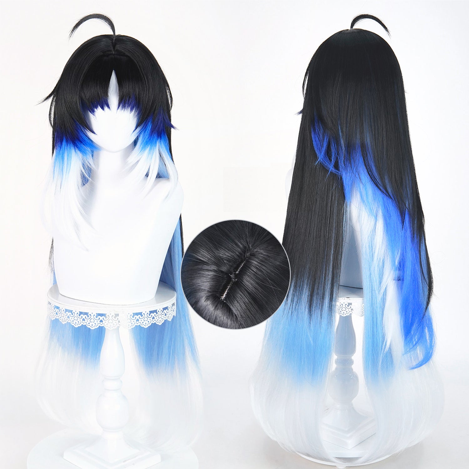 BoomCosplay Spiel Wuwa Cosplay Denia Pink Lila Blau 100cm Perücke