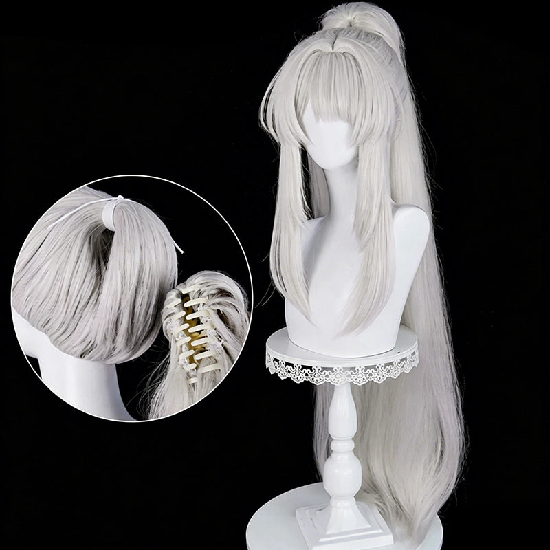 BoomCosplay Game Wuwa Cosplay Hiyuki Wig Pink Silver 100cm Wig