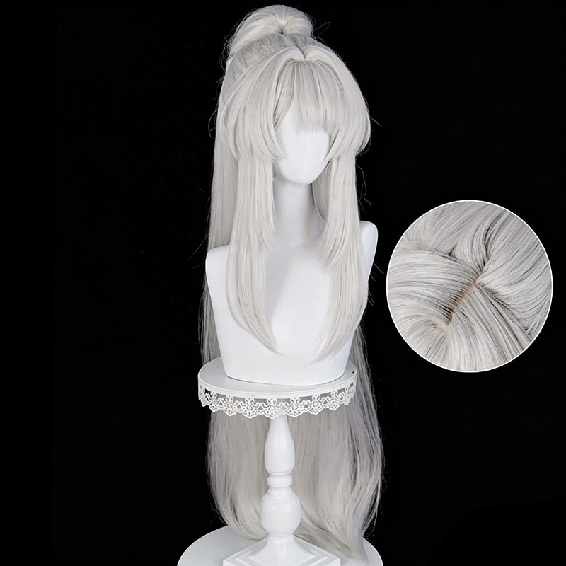 BoomCosplay Game Wuwa Cosplay Hiyuki Wig Pink Silver 100cm Wig