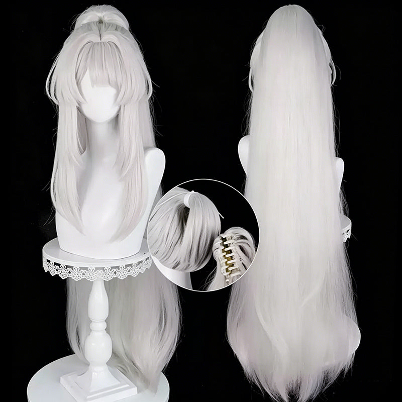 BoomCosplay Game Wuwa Cosplay Hiyuki Wig Pink Silver 100cm Wig