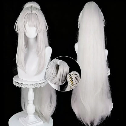 BoomCosplay Game Wuwa Cosplay Hiyuki Wig Pink Silver 100cm Wig