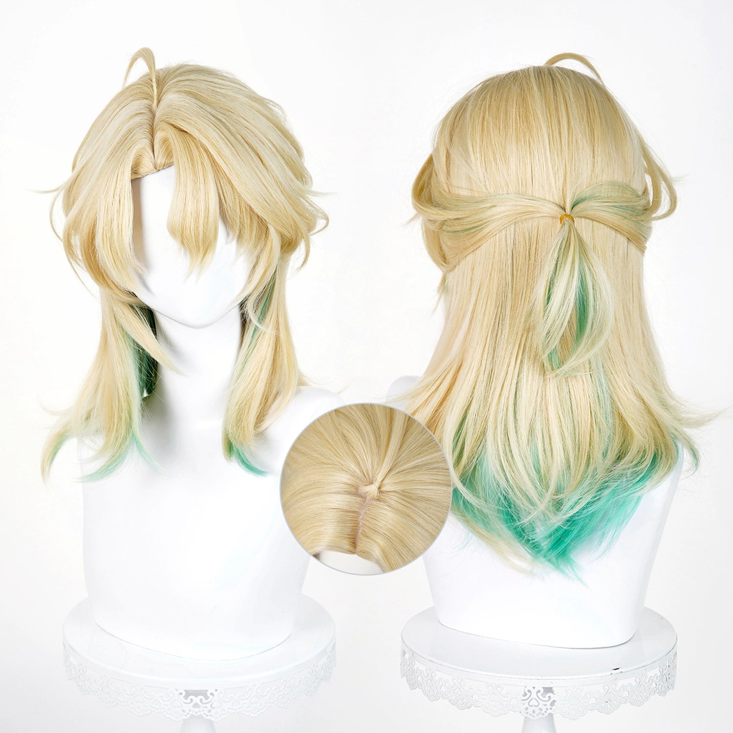 BoomCosplay Spiel Wuwa Cosplay Denia Pink Lila Blau 100cm Perücke