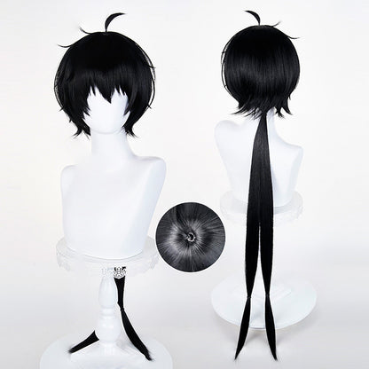 BoomCosplay Game Wuwa Cosplay Male Rover Black 98cm Wig
