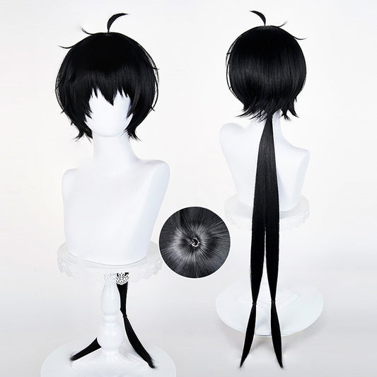 BoomCosplay Game Wuwa Cosplay Male Rover Black 98cm Wig