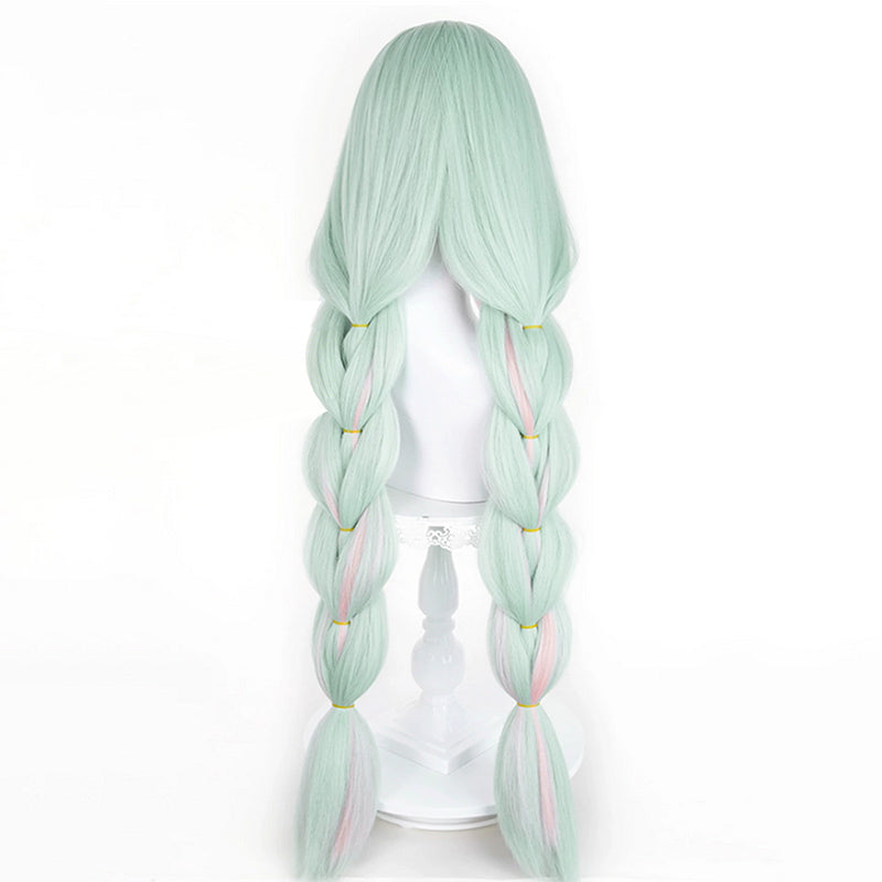 BoomCosplay Game Wuwa Cosplay Phrolova Light Green Pink 100cm Wig