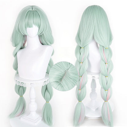 BoomCosplay Game Wuwa Cosplay Phrolova Light Green Pink 100cm Wig