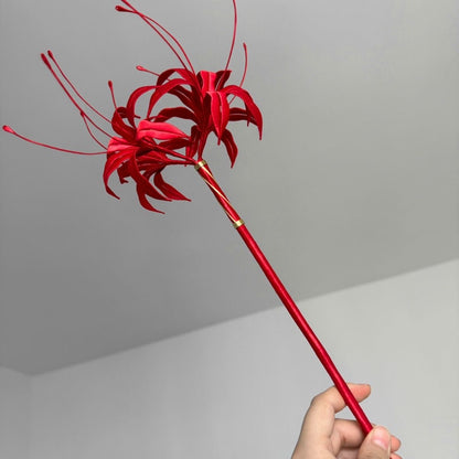 BoomCosplay Game Wuwa Cosplay Phrolova Red Spider Lily Flower Accessory Prop