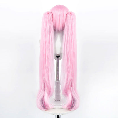 BoomCosplay Spiel HSR Cosplay Evanescia Perücke 40cm rosa Perücke