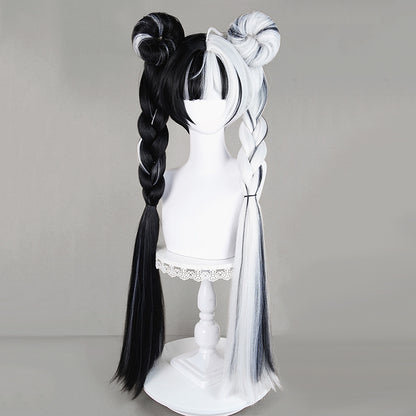 BoomCosplay Game ZZZ Cosplay Dialyn Black White 80cm Wig
