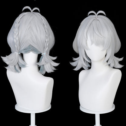 BoomCosplay Game ZZZ Cosplay Dracaene Sunbringer Custom Color Gradient Blue Silver Gray 45cm Wig