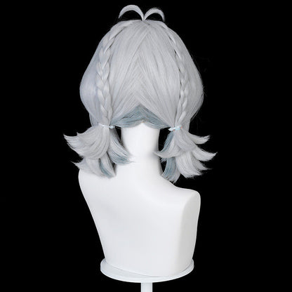 BoomCosplay Game ZZZ Cosplay Dracaene Sunbringer Custom Color Gradient Blue Silver Gray 45cm Wig