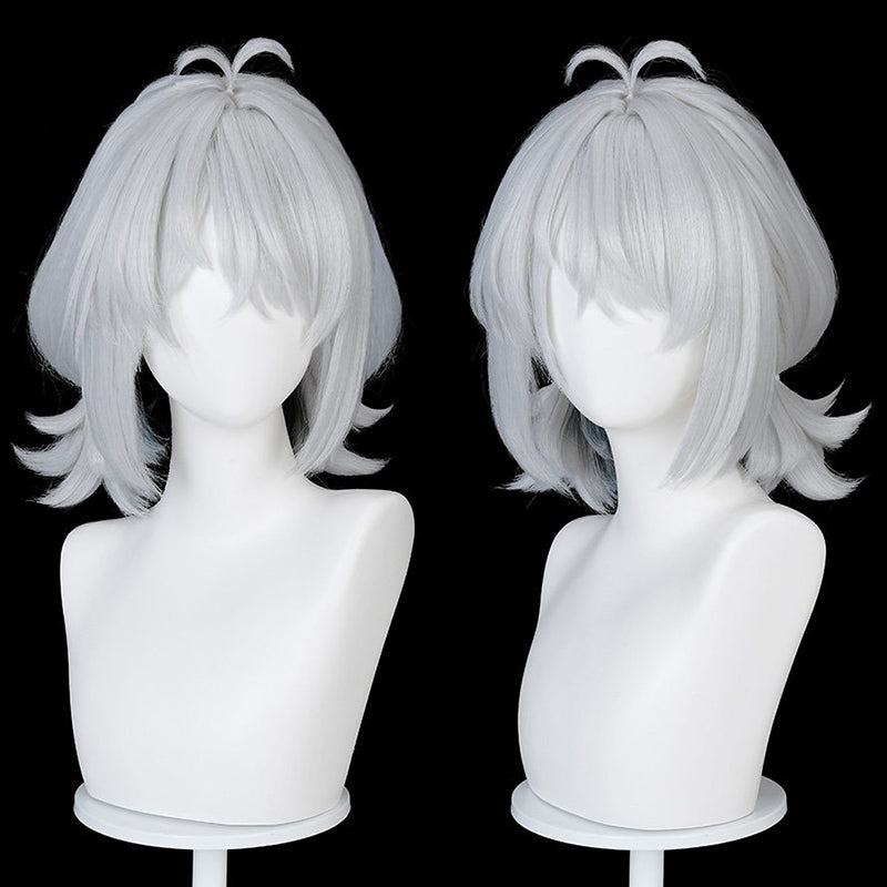 BoomCosplay Game ZZZ Cosplay Dracaene Sunbringer Custom Color Gradient Blue Silver Gray 45cm Wig