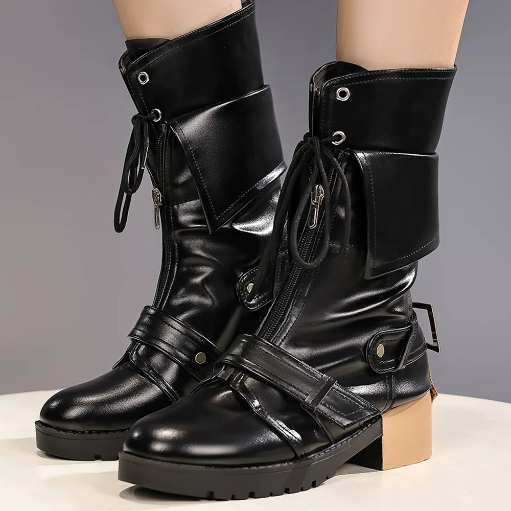 BoomCosplay Game HSR Cosplay Evanescia Schwarze Schuhe