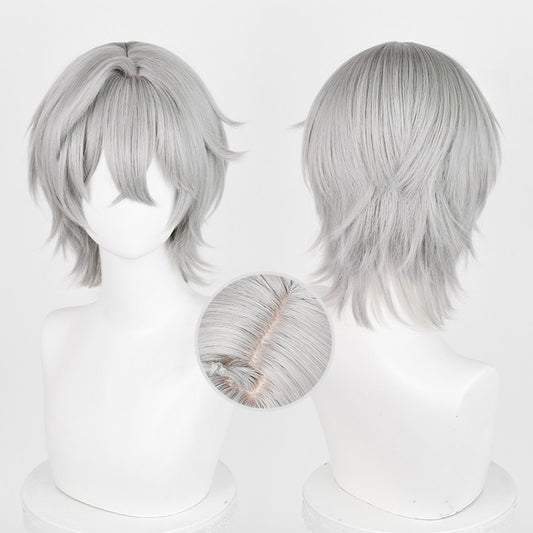 BoomCosplay Game ZZZ Cosplay Wise Custom Color Gray 33cm Wig