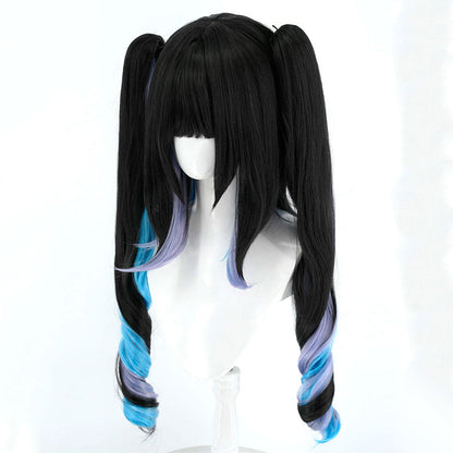 BoomCosplay Spiel Wuwa Cosplay Denia Pink Lila Blau 100cm Perücke