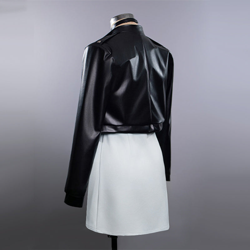 BoomCosplay Anime Supermarket Cosplay Dress Leather Coat Costume