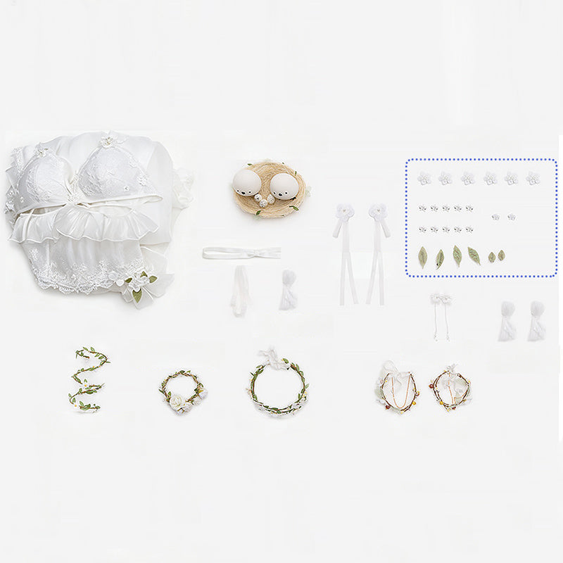 BoomCosplay【S-XL】Game Cosplay Natural White Costume