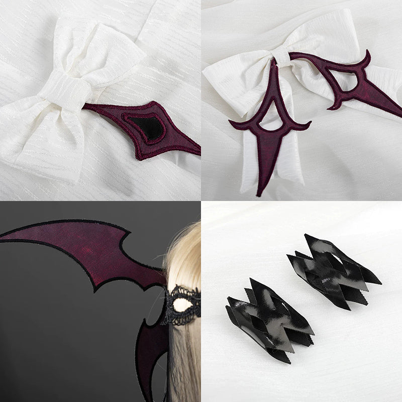 BoomCosplay【S-XL】Game Genshin Cosplay Damselette Columbina Vampire Girl Costume