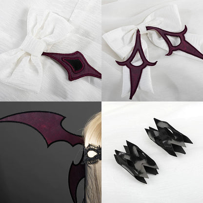 BoomCosplay【S-XL】Game Genshin Cosplay Damselette Columbina Vampire Girl Costume