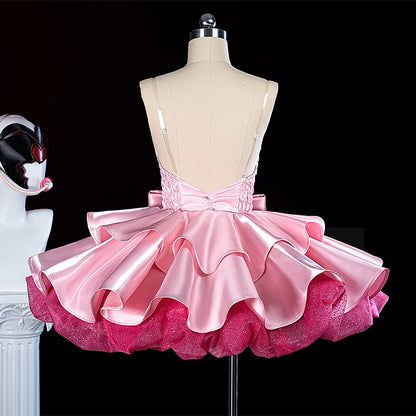 BoomCosplay【S-XXL】Anime Cosplay Zombie Girl Pink Dress Costume