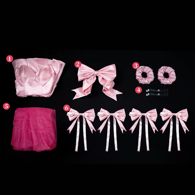 BoomCosplay【S-XXL】Anime Cosplay Zombie Girl Pink Dress Costume