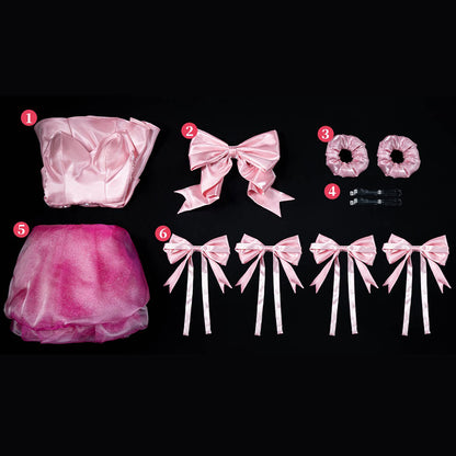 BoomCosplay【S-XXL】【In Stock】Anime Cosplay Zombie Girl Pink Dress Costume