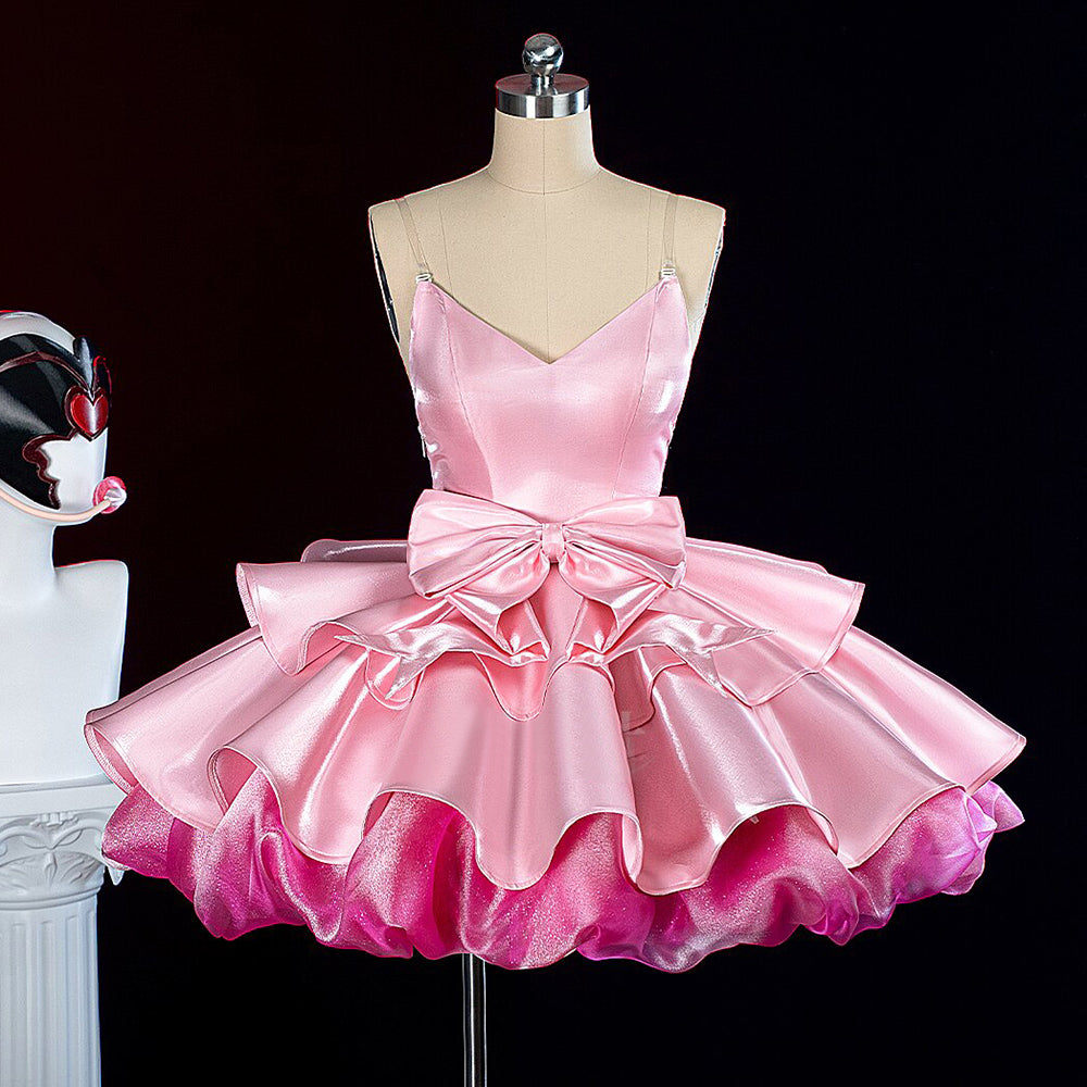 BoomCosplay【S-XXL】【In Stock】Anime Cosplay Zombie Girl Pink Dress Costume