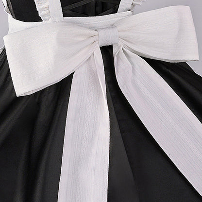 BoomCosplay【S-XXL】Game Cosplay Glass Curtsy Maid Dress Costume