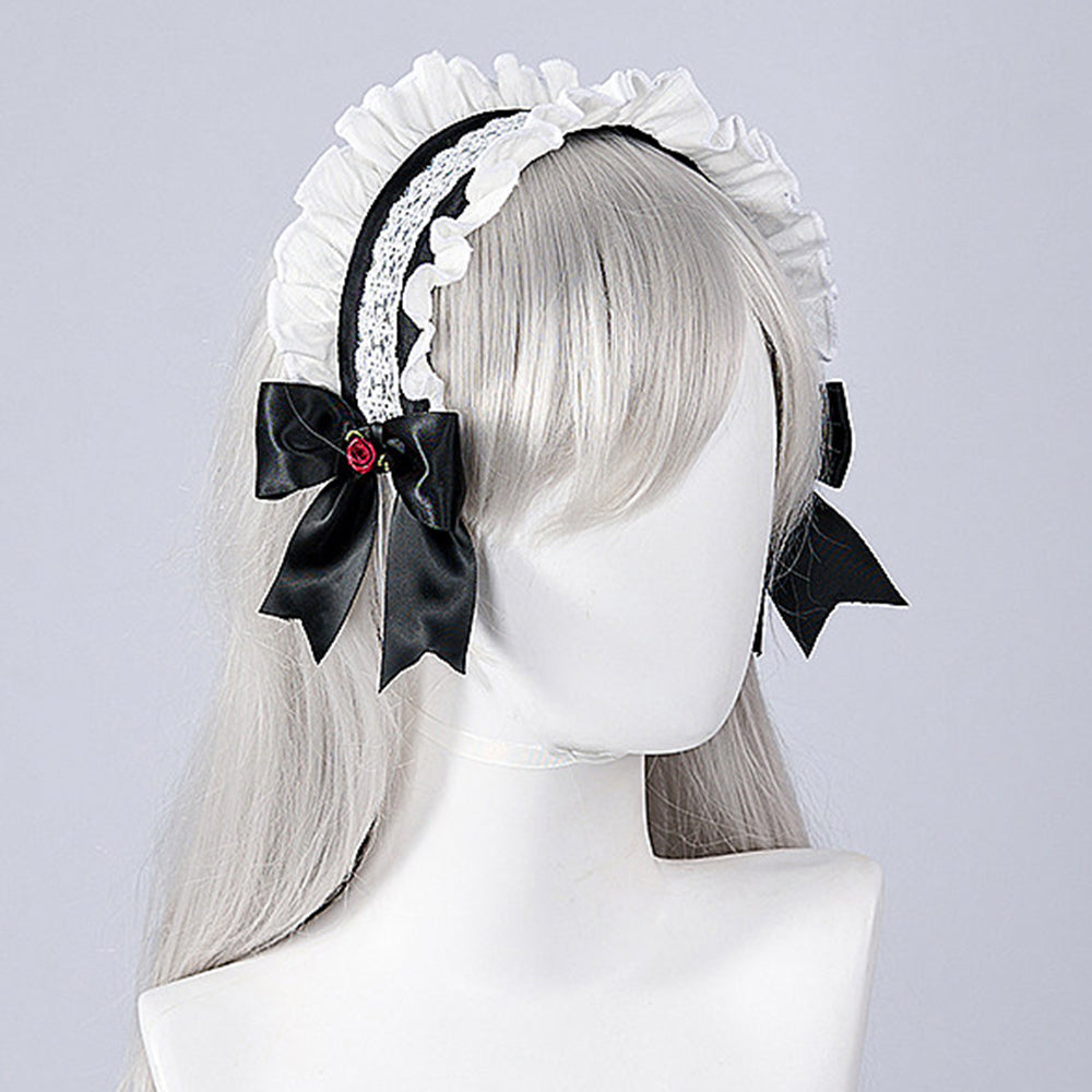BoomCosplay【S-XXL】Game Cosplay Glass Curtsy Maid Dress Costume