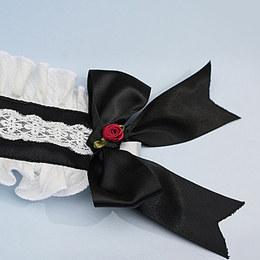 BoomCosplay【S-XXL】Game Cosplay Glass Curtsy Maid Dress Costume