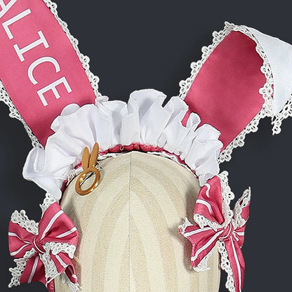 BoomCosplay 【S-XXL】Game Cosplay Pink Coffee Maid Costume