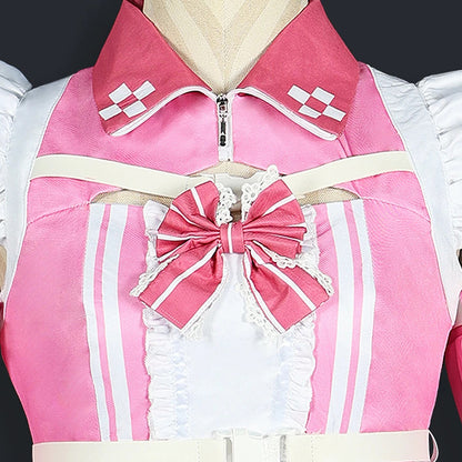 BoomCosplay 【S-XXL】Game Cosplay Pink Coffee Maid Costume