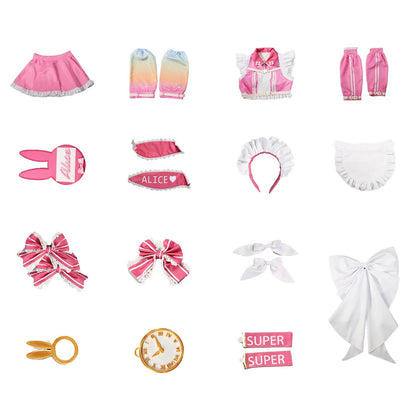 BoomCosplay 【S-XXL】Game Cosplay Pink Coffee Maid Costume