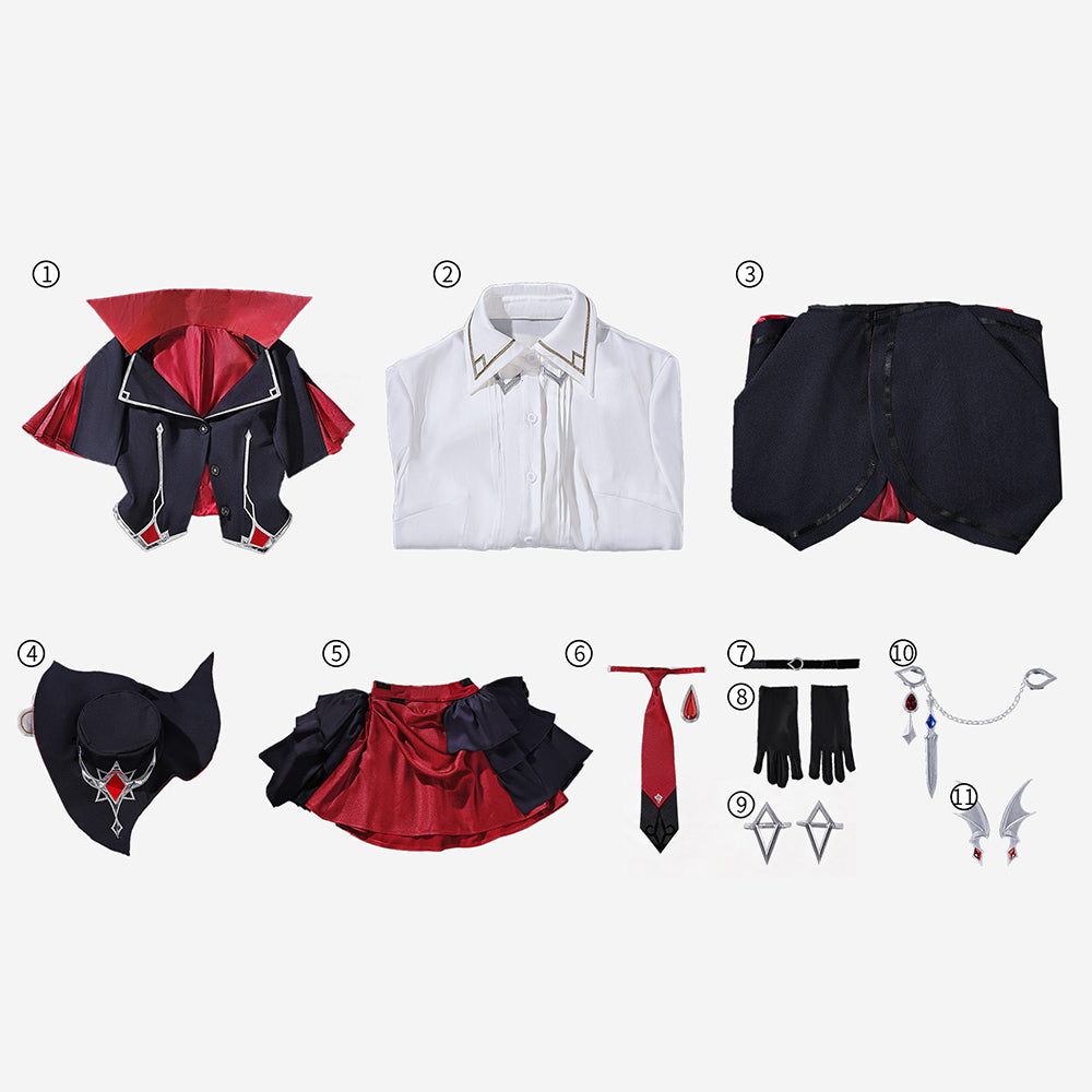 BoomCosplay【S-XXL】Game Genshin Cosplay Marionette Sandrone Vampire Hunter Costume