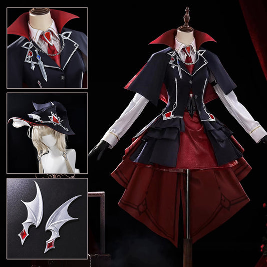 BoomCosplay【S-XXL】Game Genshin Cosplay Marionette Sandrone Vampire Hunter Costume