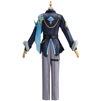BoomCosplay【S-XXL】Game Genshin Cosplay Player Male Traveler Aether Hunter of the Winter Night Costume