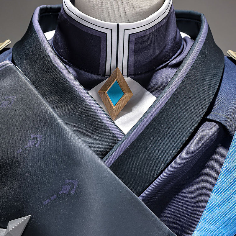 BoomCosplay【S-XXL】Game Genshin Cosplay Player Male Traveler Aether Hunter of the Winter Night Costume