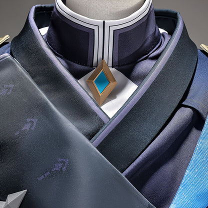 BoomCosplay【S-XXL】Game Genshin Cosplay Player Male Traveler Aether Hunter of the Winter Night Costume