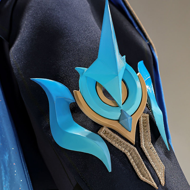 BoomCosplay【S-XXL】Game Genshin Cosplay Player Male Traveler Aether Hunter of the Winter Night Costume