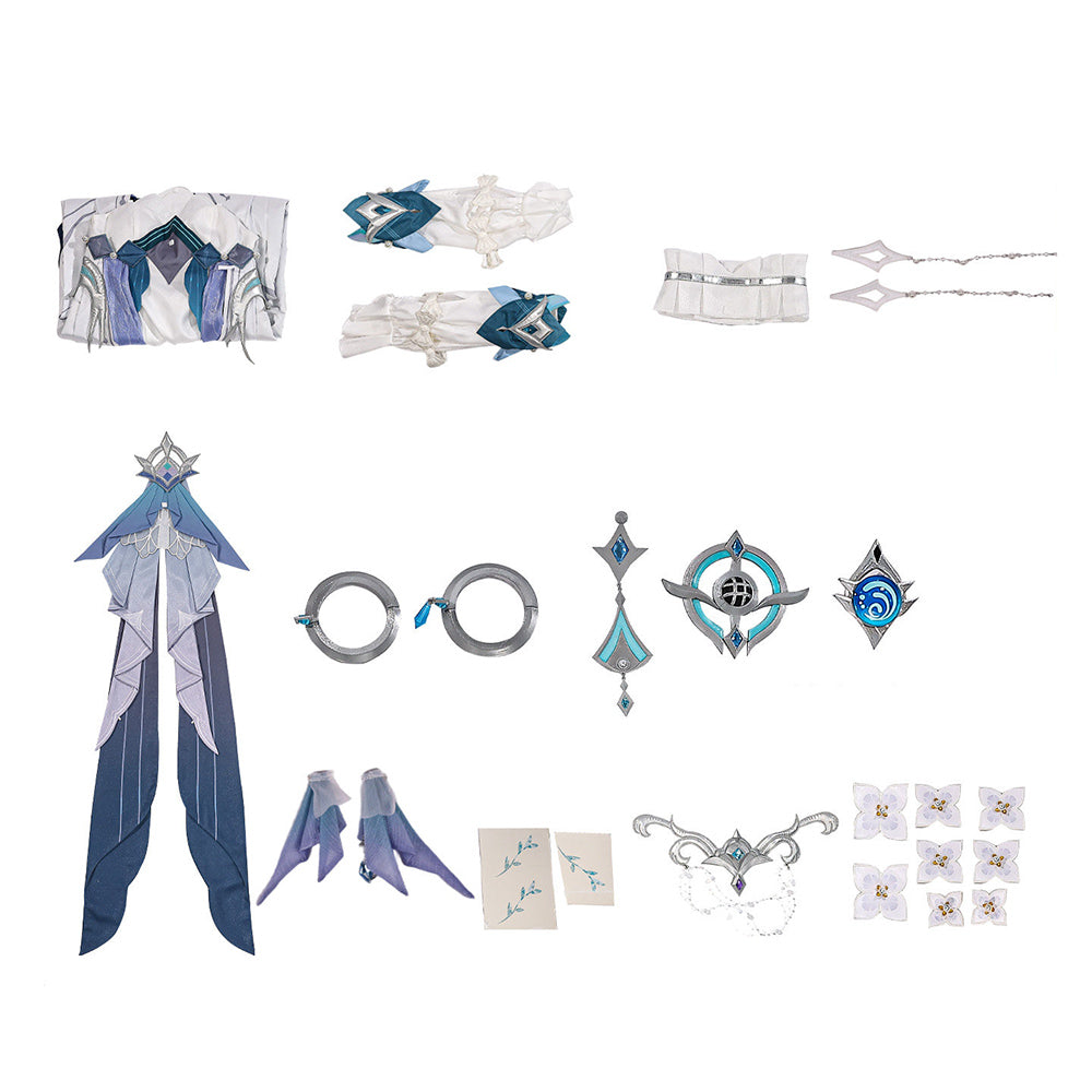 BoomCosplay 【S-XXL】Game Genshin Cosplay Vodyanitsa New Edition Costume