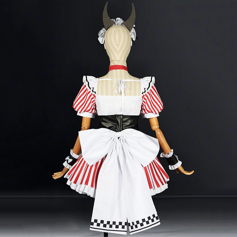 BoomCosplay 【S-XXL】Game Genshin Red Coffee Maid Costume